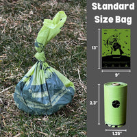 Doggy Poop Bags with Dispenser Dog Waste Pickup Bags Refill Rolls Cat - Green (32 Rolls Scented) - image 2