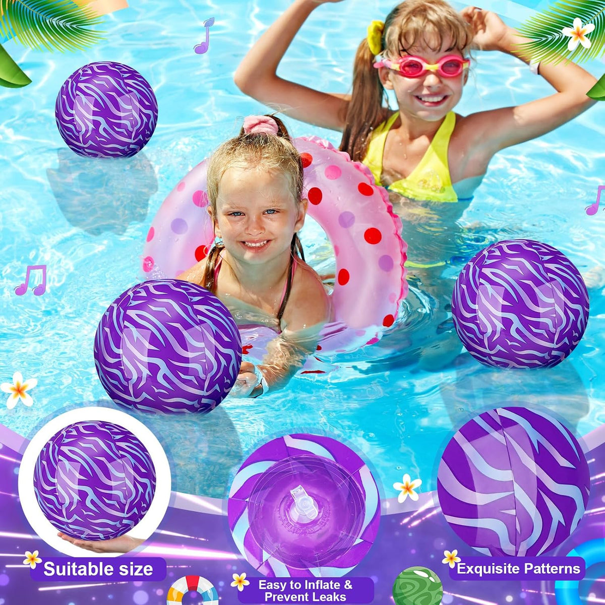 Hollowfly 12 Pack Checkered Flag Beach Balls Kids 7.87" - 7.8" / Kpop / 12 - image 3