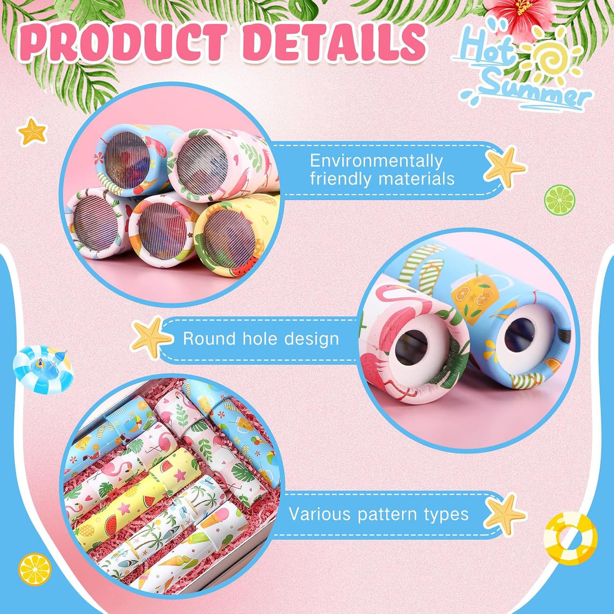 Chivao 20 Pcs Classic Kaleidoscopes Educational Toys for Party Favors - Summer - image 3