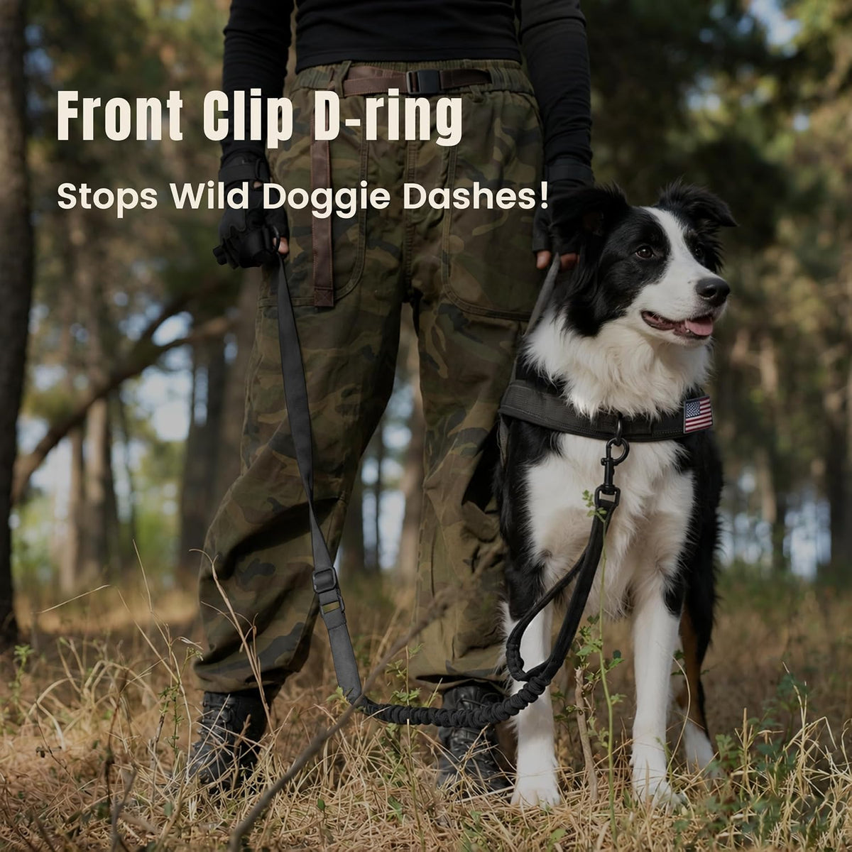 Forestpaw No Pull Dog Harness with Large Handle, Comfortable, L - L: Chest 26-31", Fit 50-80 lbs / Black - image 3