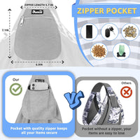 SlowTon Dog Carrier Sling - D-Light Grey Knitted Fabric / For Pets 6-12lbs - image 3