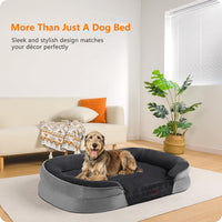 Orthopedic Waterproof Medium Dog Bed Sofa, Gel Memory Foam, 36" – Essentials for Dogs - Dark Grey / XXX-Large(53 x 35.8 x 7.5 inch) - image 2