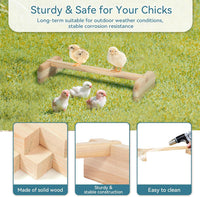 PETSFIT Baby Chick Roosting Bar, Anti-Rotation, Solid Wood - 15.6"L×5.7"W×2.6"H / Wood - image 4