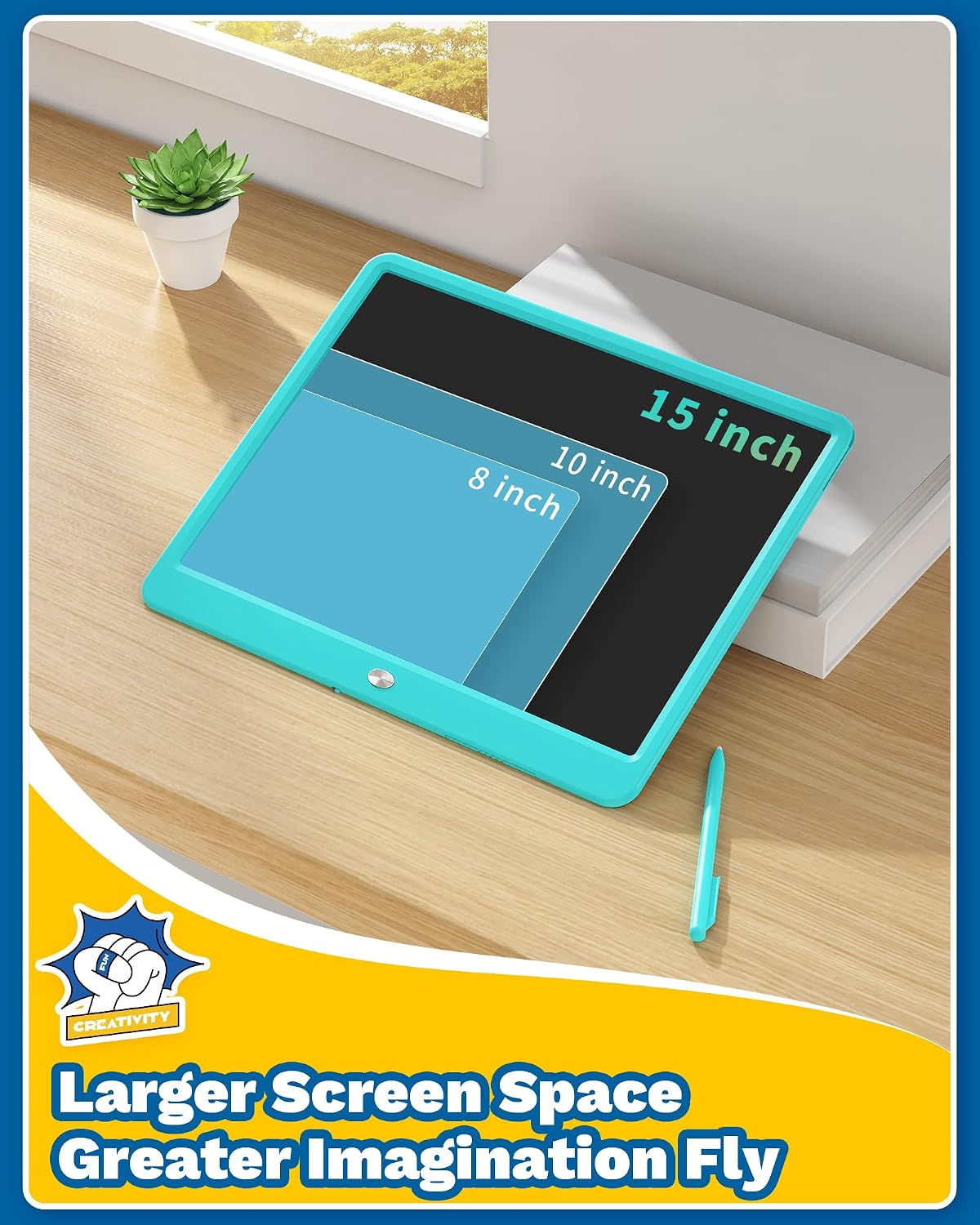 TEKFUN 15" LCD Writing Tablet for Kids - Blue / 15 Inch - image 3