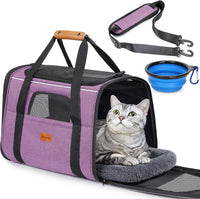 Morpilot Cat Carrier Soft for Large Medium Cats and Puppy up to – Essentials for Dogs - Purple / 17.3"L x 12.2"W x 13.4"H