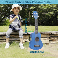 Jakeloo 21 inch pink wooden acoustic guitar with 4 strings for beginners - view 11