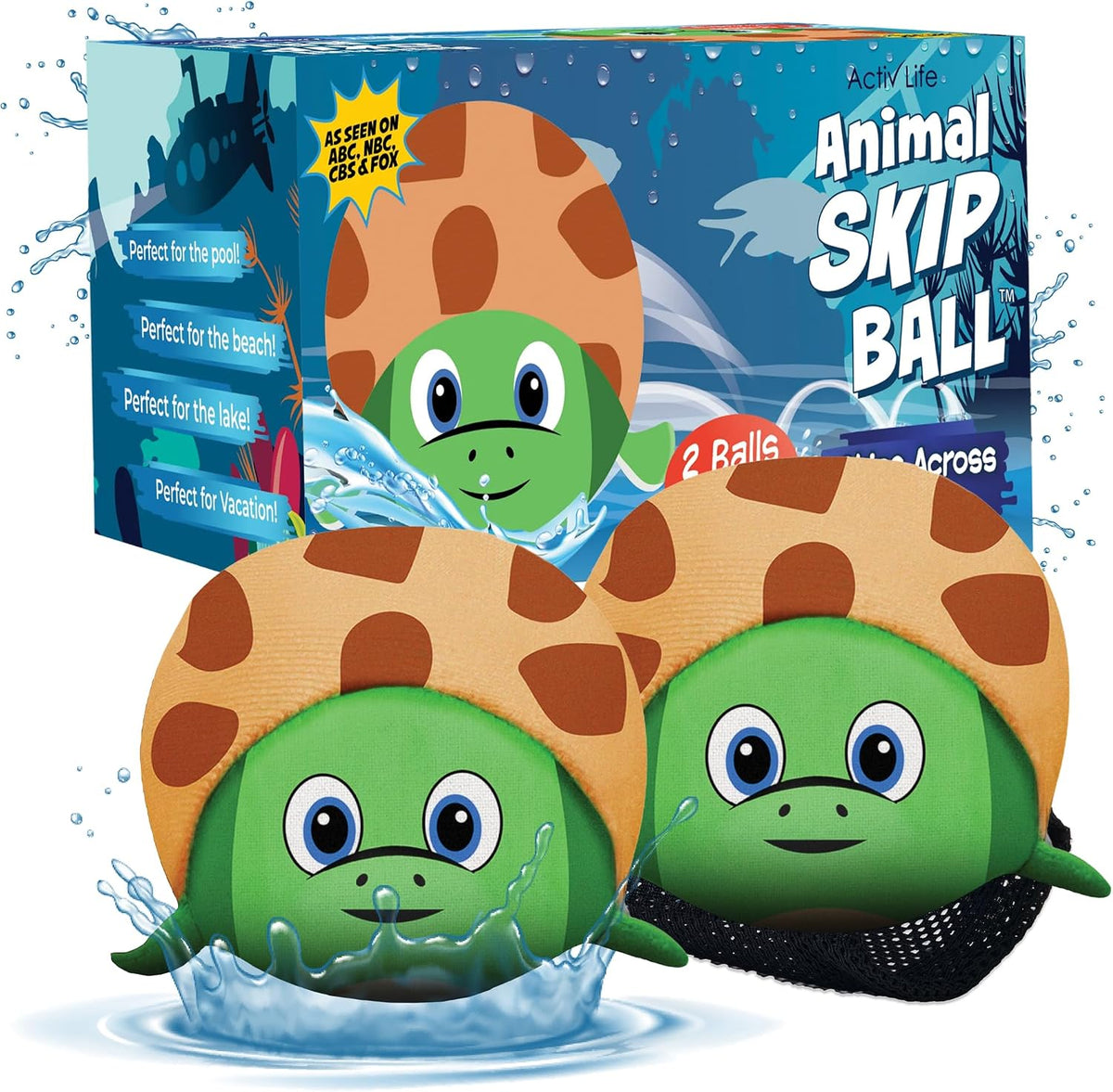 Activ Life The Ultimate Water Skip Balls - 2.2" / Turtles