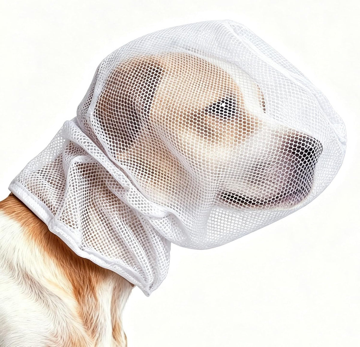 Foxtail Mask Dogs Head Protector - White XS