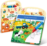 JoyCat Farm Water Coloring Book for Toddler Kids, 13 Pages - Farm