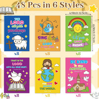 24Pcs Bible Coloring Books Religious Theme DIY Color-in Pages – Fun for Kids & Family - Bible - Style D (48Pcs) - image 2