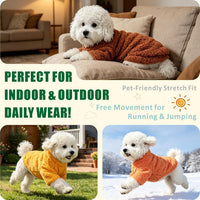 Dog Sweater, Dog Clothes for Medium Dogs Male or Boy - Orange+Turmeric+Brown / Medium - image 3