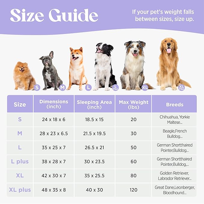 LE SURE Cute Dog Beds for Extra Large Dogs, Orthopedic Waterproof XL Pet Bed with Sides, Non-Slip and Egg-Crate Foam Big Dog Couch Sofa with Washable Removable Cover, Beige