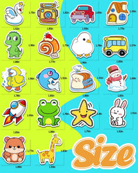 Apakkai 600 Pcs Cute Stickers for Kids - 100pcs - image 2