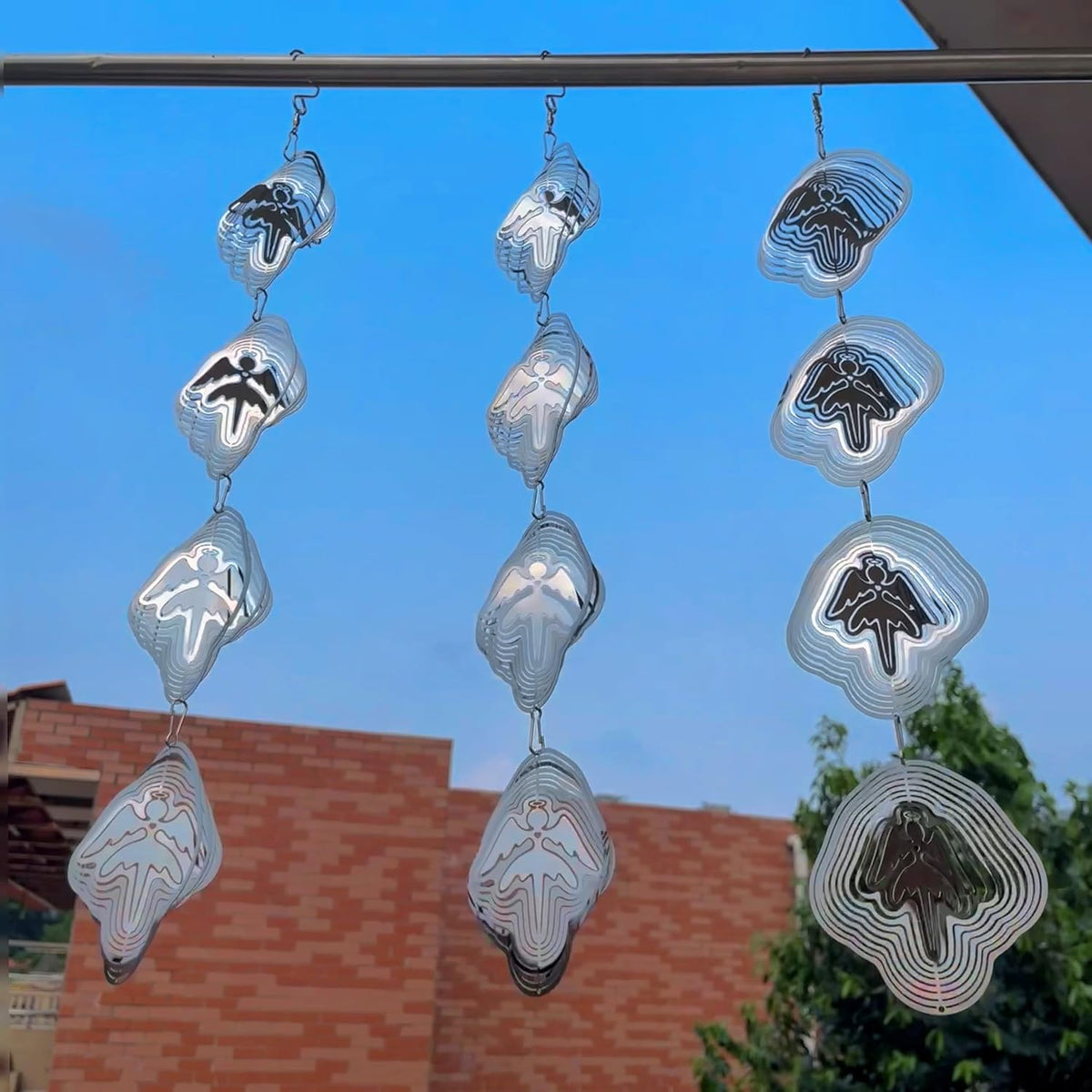 Water Droplets Bird Scare Discs Set-Highly Reflective Double-Sided - Angel