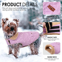 Dog Winter Coats for Small Dogs Puppies - Solid Lilac / X-Small - image 2