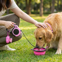 PETIMP Retractable Dog Leash Lightweight 16FT Leash Set – Essentials for Dogs - PINK - image 2