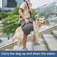 COODEO Dog Carry Sling, Emergency Backpack Pet Legs Support & Rehabilitation Dog Lift Harness - Black / X-Large - image 3