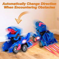 Transforming Dinosaur Car Toy for Kids 3-5 - Blue-1 - image 2