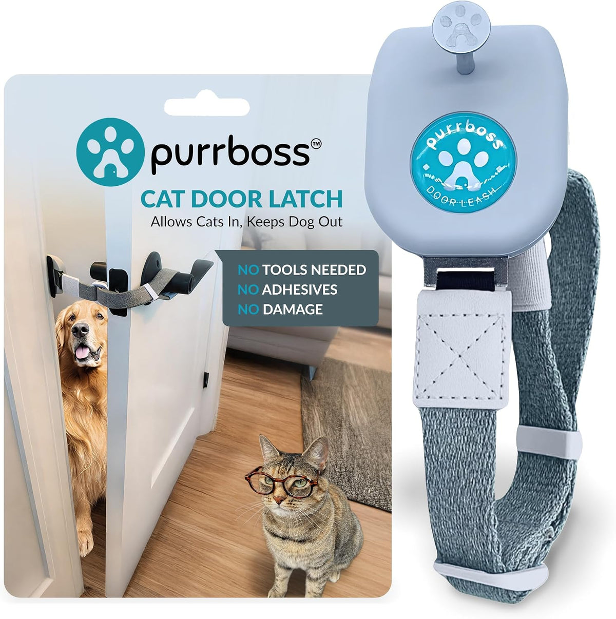 Adjustable Cat Door Latch to Keep Rooms Accessible for Pets