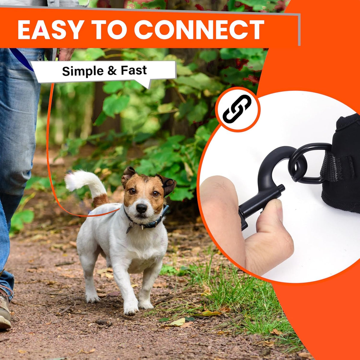 Waterproof Long Line Dog Training Leash, PVC-Coated - Orange / 16ft - image 2