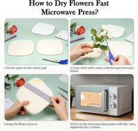 Aboofx Microwave Flower Press 6.3" 3 Layers Fast Drying Pressed - 6.3 x 6.3 inches - image 4
