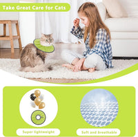 Lightweight Cat Cone Collar Soft, Soft Comfortable Cat Recovery Collar After Surgery, Elizabethan E Collar for Cats, Cone for Cats to Stop Licking (Water Green, Small)