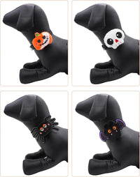 PET SHOW 4 Pack Small Dog Bows Sliding on Collar Attachment – Essentials for Dogs - Halloween - image 3