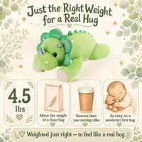 gnomantic Turtle Weighted Stuffed Animals, Plush Pillow for Kids – Fun for Kids & Family - Green Dinosaur / Medium / Dinosaur - image 3