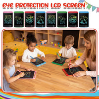 Tinlade 12 Pack LCD Writing Tablet for Kids - Pink, Green, Red, Blue / 6.5 Inch - image 3