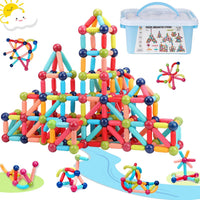 COUOMOXA Magnetic Building Blocks STEM for Toddlers: 74pcs Montessori - 110 PCS