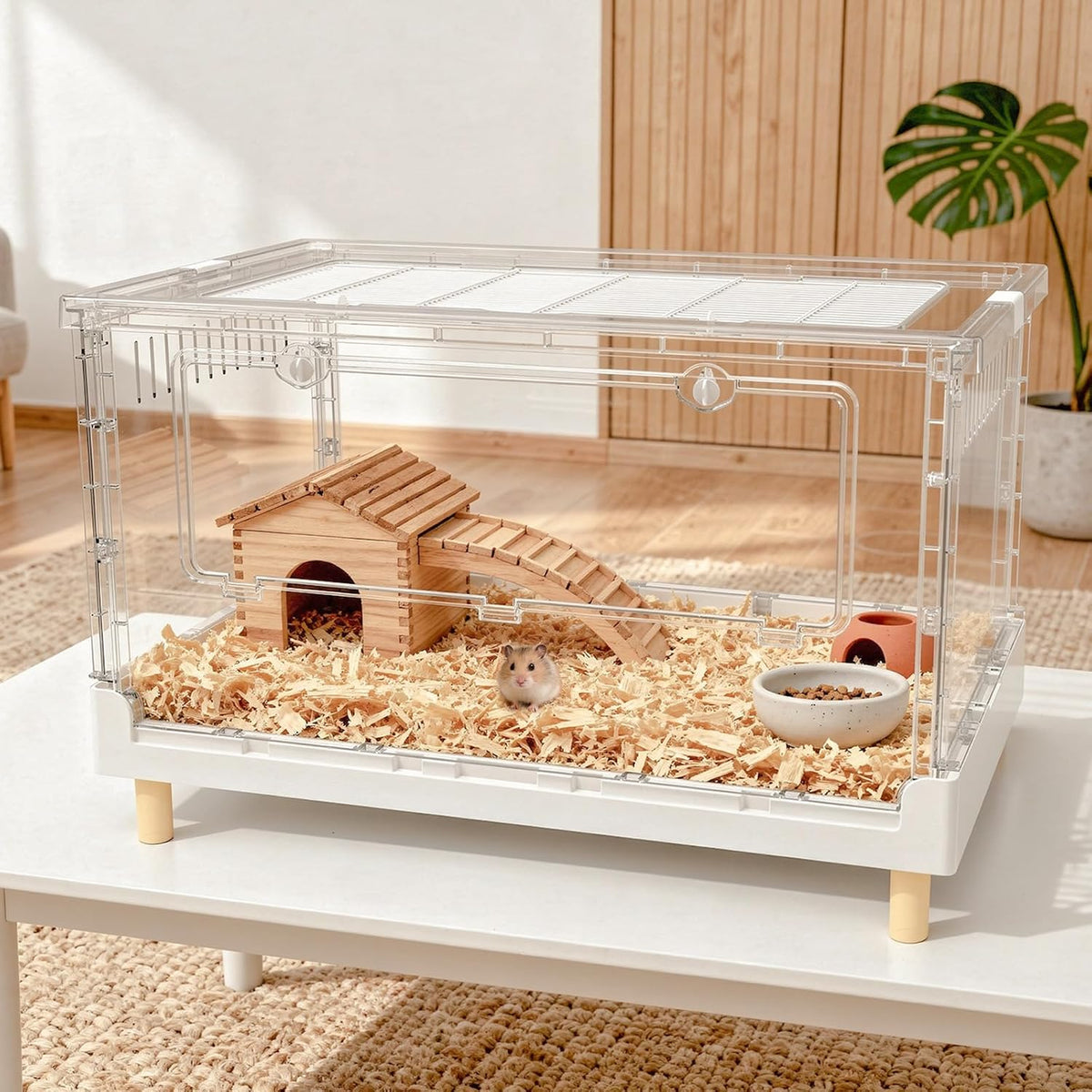 Hamster Cage15.4 High Panoramic Clear Syrian Playhouse – Essentials for Small Pets - High (15.4" H)