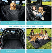 Dog Car Seat Cover for Back Seat with Safety Belt Universal Fit – Essentials for Dogs - Black / Truck - image 4