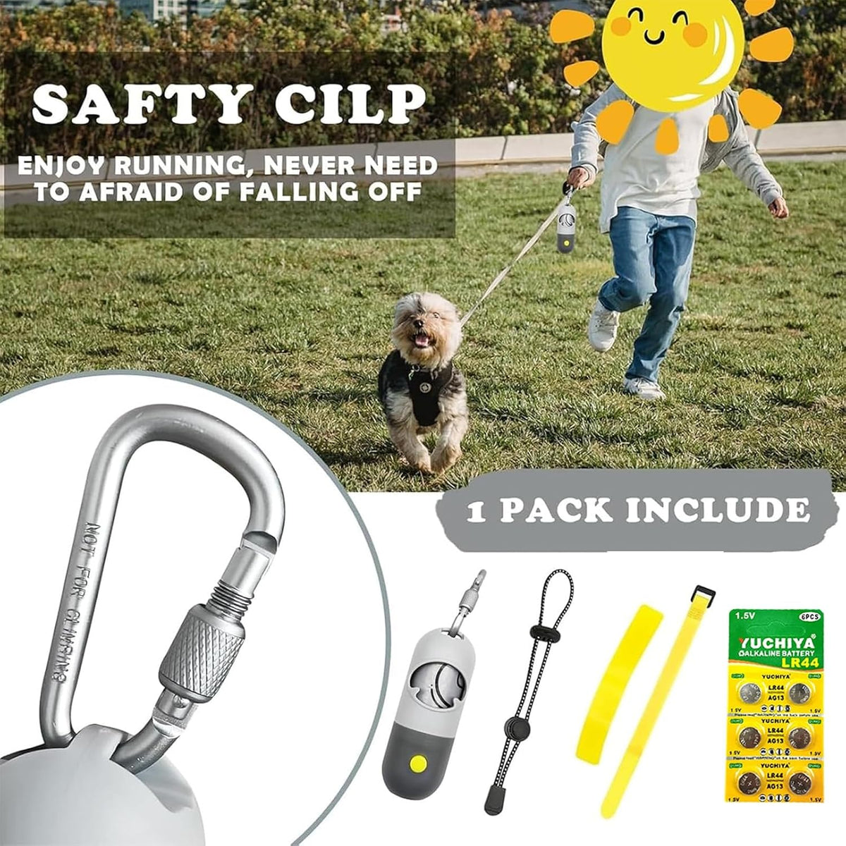 Dog Poop Bags Holder with LED Flashlight - Light Gray / 195 Count (Pack of 1) - image 4
