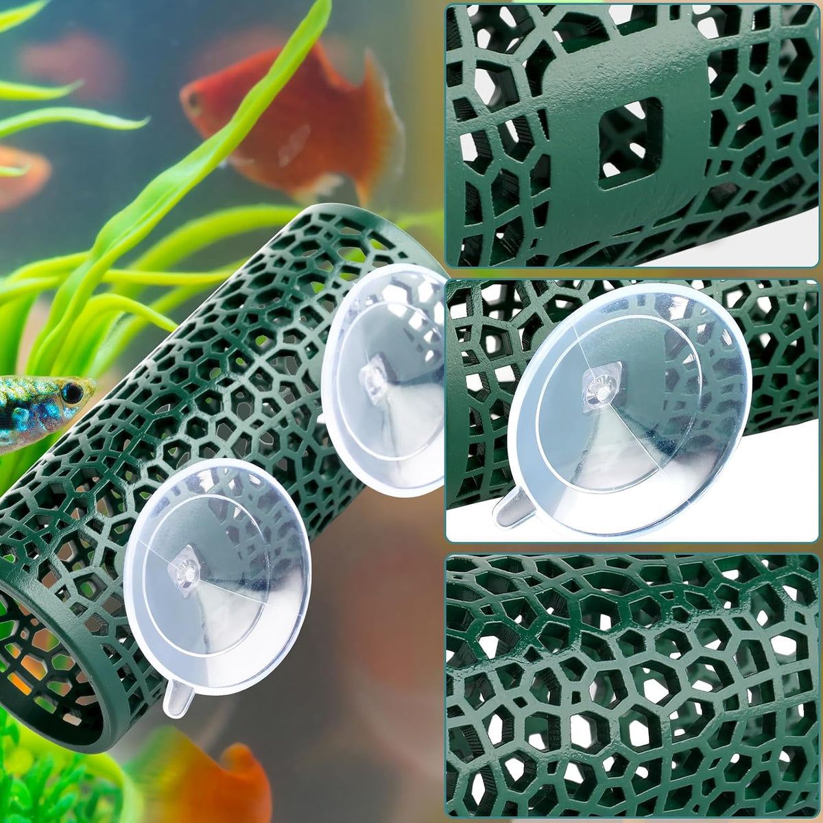 Abizoo Betta Fish Tunnel & Reptile Hide - Dark Green - image 4