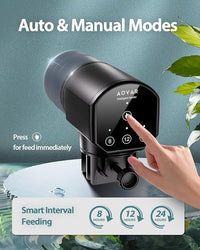Automatic Fish Feeder Dispenser for Aquarium: 200ml Large Capacity Auto Feeders for Small Tank Turtle Betta Koi - Battery Food Feeding Timer for Flakes Pellet Vacation Weekend Day