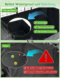 Guinea Pig Litter Box, Hay Holder, Cage Liner - 28"x13"x11.8" / Black - image 4