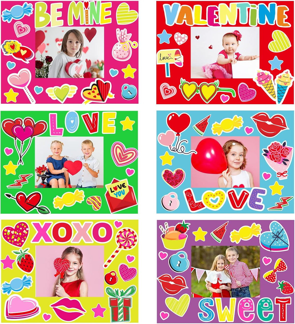 30 Packs Halloween Arts and Crafts for Kids Picture Frame Craft Kits - Valentine’s Day