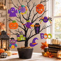 Max Fun 60PCS Halloween Crafts Painting Wooden Slices Cutouts - 36 - image 2