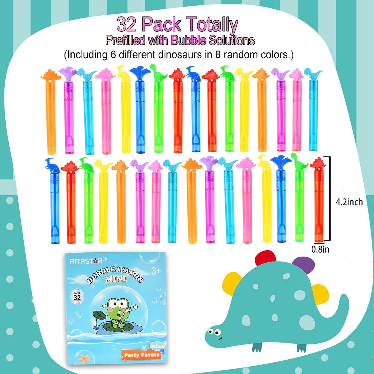 ritastar 32 mini bubble wands with Halloween designs in a gift box - view 11