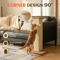PETKARAY Couch Corner Cat Scratcher - Beige / Corner - image 2