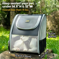 Conlun Cat Backpack Carrier for Small Dogs and Cats Fit Up to 15 Lbs - Grey - image 2