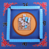 Mahjong Mat with 3 Dice & Carrying Bag - Blue - image 4
