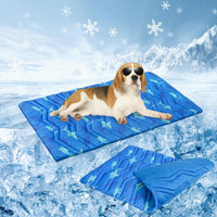 BEAUTYZOO Cooling Mat for Large Dogs, Self-Cooling - Shark Blue / 36.0"L x 23.0"W x 1.0"Th(M)
