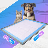 Dog Pee Pad Holder Tray Fits for 30” x 23” Pee Pads - 34 x 28 Inches / Light Grey - image 2