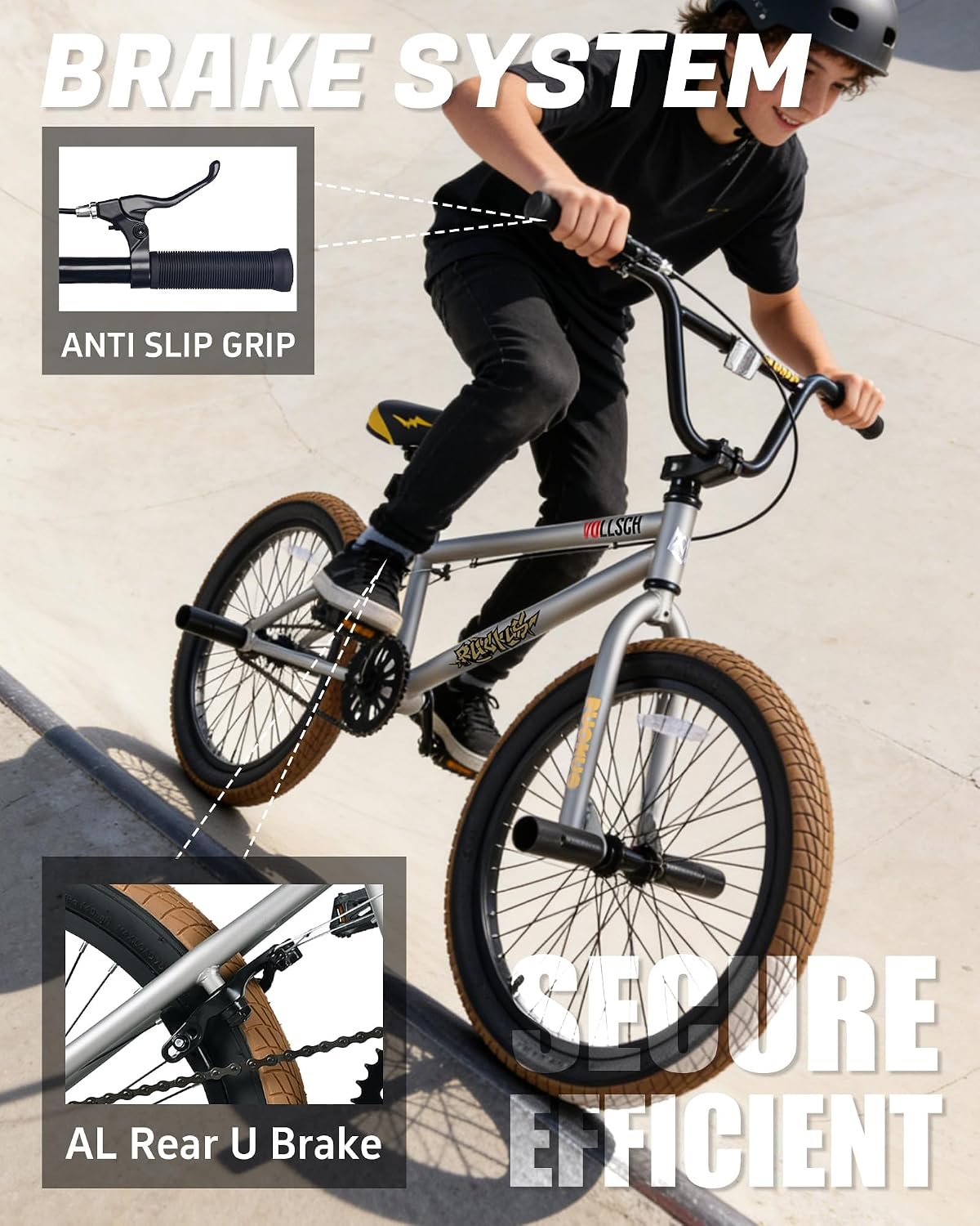vollsch RUCKUS 20 inch kids freestyle BMX bike with pegs - view 26