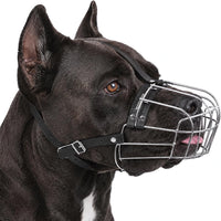 Stainless Steel Wire Basket Dog Muzzle for Husky – Essentials for Dogs - Stainless Steel / Cane Corso