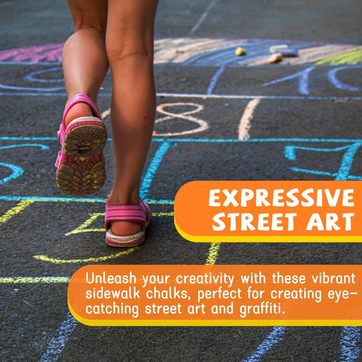 VEESA Washable Sidewalk Chalk for Kids, 10 Bright Colors - 1 Count (Pack of 312) - image 4