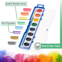 Mr. Pen, Washable Watercolors, 8 Colors with Paint Brush - 36 Pack - image 3