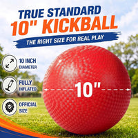Jenaai blue kickball set with 10 inch ball, rubber bases, cones, scoreboard and pump - view 24