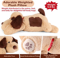 meowtastic Dog Weighted Stuffed Animals, Plush Pillow for Kids – Fun for Kids & Family - Brown Dog / Large / Dog - image 2